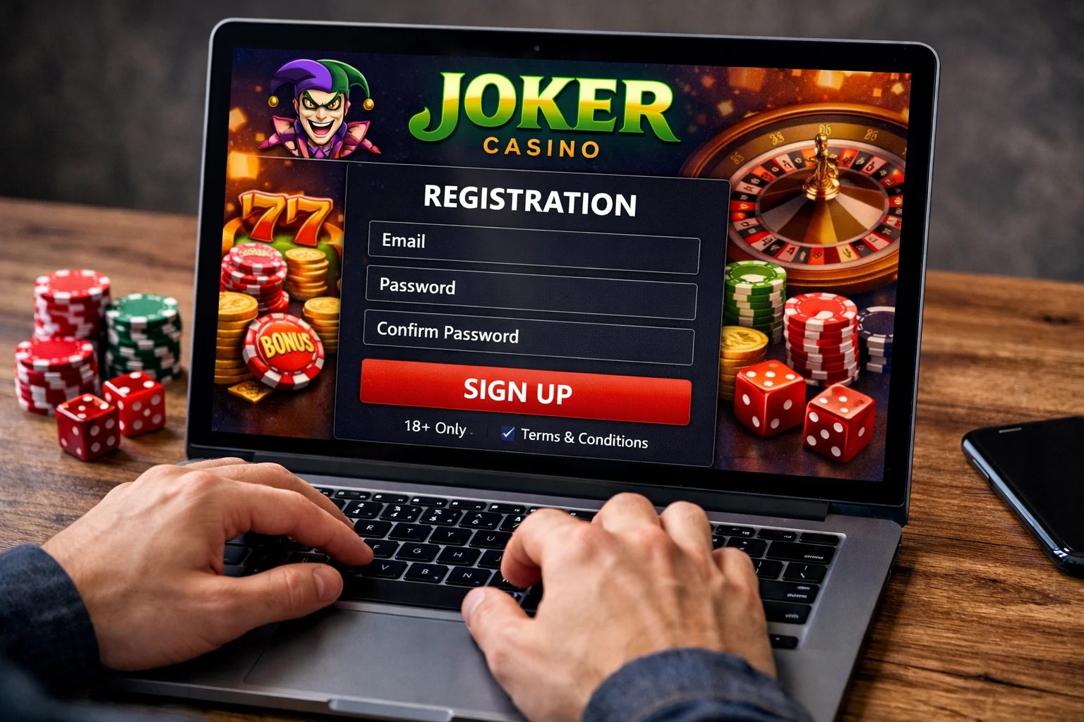 Joker Casino вхід та реєстрація